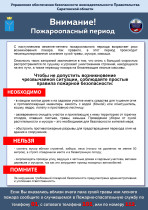 Памятка о пожарной безопасности.