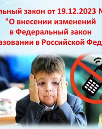 О запрете использования мобильных телефонов.
